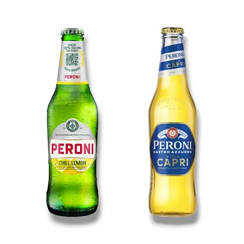 Peroni Mix - Je 3 x Chill Lemon & Nastro Azzurro Stile Capri - Italiens beliebte Biere 330ml (6 Flaschen) von Bier