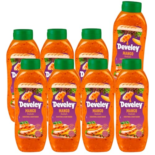 Develey – Mango Relish – 8er Pack (8 x 875ml) – Mit Mangopüree und Gemüsestückchen von Develey
