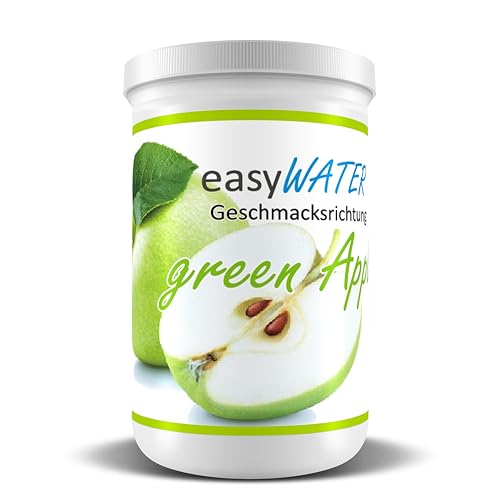 green Apple easyWater Getränkepulver│ Zuckerfreies Geschmackspulver für erfrischende Getränke │Nur 5 Kalorien auf 500ml Wasser│ohne Aspartam│Inhalt: 25 Portionen von Generisch