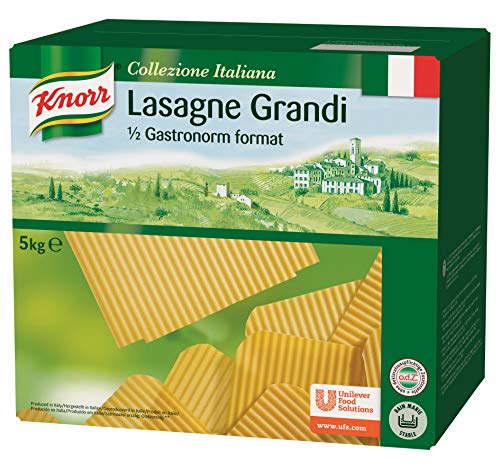 Knorr Lasagne Grandi 1/2 Gastronorm Format - gewellte Nudelteigplatten - Großpackung, 5000 g von Knorr