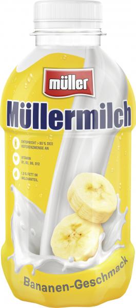 Müller Müllermilch Bananen-Geschmack (Einweg) von Müller