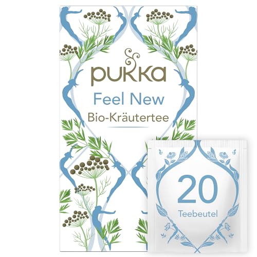 Pukka | Bio-Kräutertee „Feel New“ | Anissamen, Fenchel, Kardamom und Kurkuma | Für dein inneres Strahlen | 1er Pack | 20 Teebeutel von Pukka