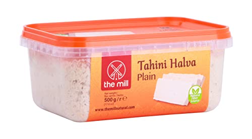 The Mill Halva mit Sesampaste (standard) 500 g PET - Natürliche Proteinquelle - Halal - Veganfreundlich - Natürlich verarbeitet - Ideal zum Frühstück und als Snack - Energiequelle (Standard) von The Mill