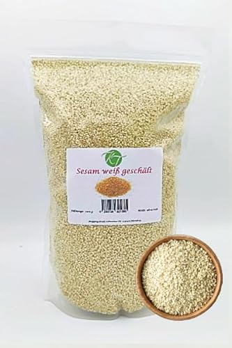 K T 1000 g / 1 Kg Sesam Sesamsaat Sesamsamen weiß geschält - 1A Qualität von 積水樹脂