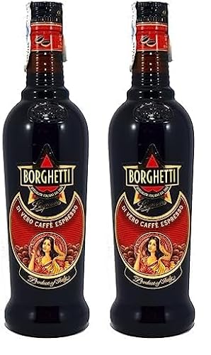 Caffè Borghetti 25% vol. |Kaffeelikör mit original italienischem Espresso | Ideal für Cocktails oder als Digestif (1x0,7l) (Packung mit 2) von ウィスク・イー