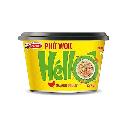 HELLO PHO WOK Instantreisnudeln, Huhn - 1 x 76 g von エースコック