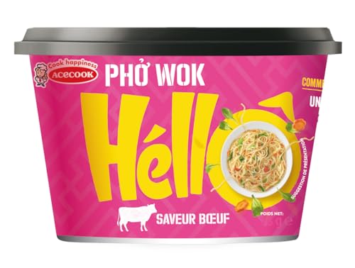 HELLO PHO WOK Instantreisnudeln, Rind - 1 x 76 g von エースコック