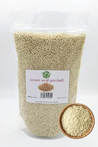 K T 500 g Sesam ganz Sesamsaat Sesamsamen weiß geschält - 1A Qualität von 積水樹脂