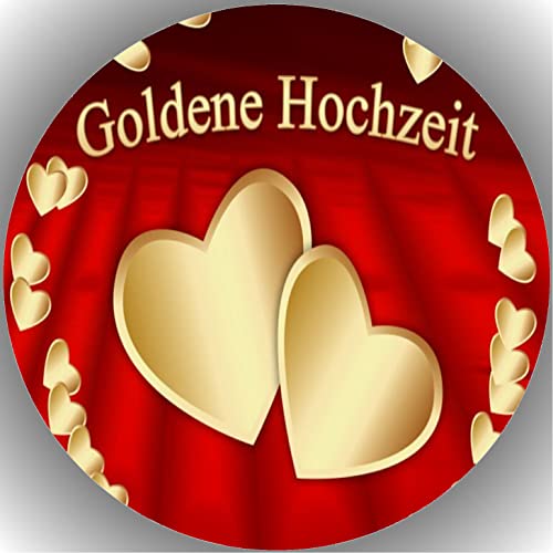 Premium Esspapier Tortenaufleger Tortenbild Goldene Hochzeit T14 von "