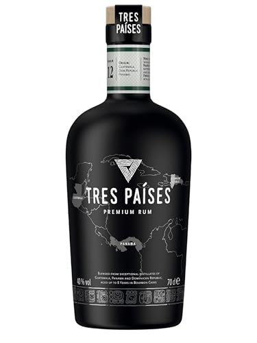 TRES PAÍSES | Premium Rum | Einmaliger Geschmack der Karibik | Guatemala, Panama & Dominikanische Republik | Aromen von Vanille, Schokolade & Frucht | Lagerung in Ex-Bourbon-Fässern | 40% Vol. | 0,7L von DEFART