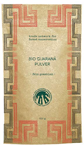 100% Amazonia Guaraná Pulver Bio | Gefördert durch das Aryiamuru Project | Kompostierbare Verpackungen (200) | MHD 05/09/2023 von 100% Amazonia