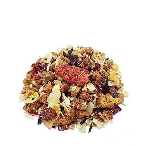 Früchtetee Cornflakes Chaos mit Gartenbeeren-Kokos-Geschmack, fruchtig, mild, beeren-fruchtig, cremig-sahnig, frisch abgefüllt von 1000tees