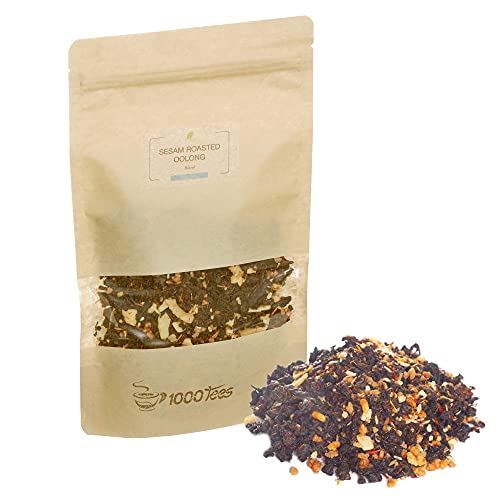 Oolongtee Sesam Roasted mit Geschmack geröstetem Sesam, mittelkräftig, nussig, frisch abgefüllt von 1000tees