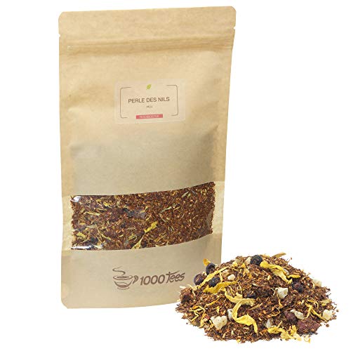 FloraPharm Rooibostee Perle des Nils mit Himbeere-Johannisbeere-Geschmack, fruchtig, mild, lieblich, koffeinfrei, 125g von FloraPharm