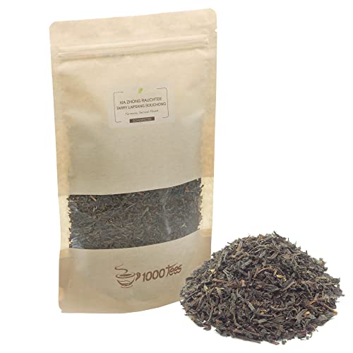 Schwarztee Xia Zhong Rauchtee Tarry Lapsang Souchong Second Flush aus Formosa, kräftig, rauchig, frisch abgefüllt von 1000tees