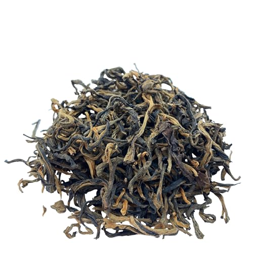 Schwarztee Yunnan Golden Monkey aus China, würzig, mild, nussig, kakaoig, frisch abgefüllt von 1000tees