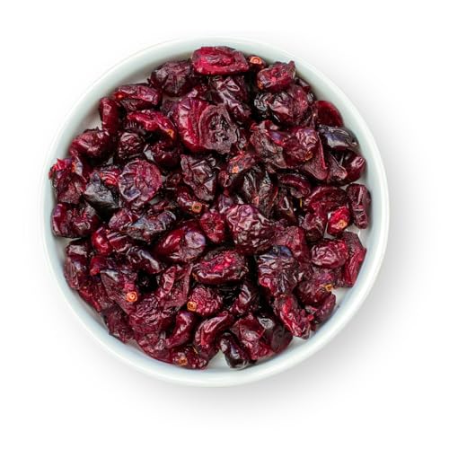 1001 Frucht Cranberries getrocknet ohne Zuckerzusatz 1 kg veredelt mit Ananasdicksaft I Sonnengetrocknete Cranberry Amerikanische Preiselbeere ohne Zusatzstoffe I Enthält von Natur aus Zucker. von 1001 Frucht