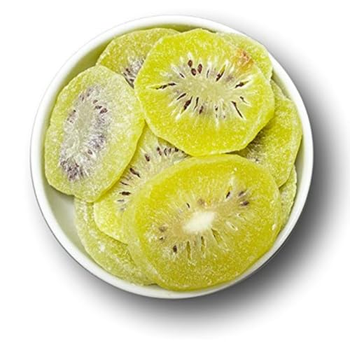 1001 Frucht Kandierte Kiwi Scheiben 250 g leicht geschwefelt I Aromatische Kandierte Früchte I Premium Trockenfrüchte Kiwi als gesunder Früchte Snack Müslifrüchte Knabberei von 1001 Frucht