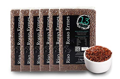 13 di Ilaria Ermes Red Rice, 6 Stück (1 kg / 2,2 lb pro Beutel) von 13 di Ilaria