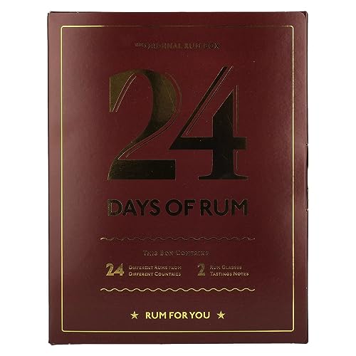 1423 S.B.S 24 DAYS OF RUM The Original Rum Box 42,9% Vol. 24x0,02l in Geschenkbox mit 2 Nosing Gläsern von 1423 World Class Spirits