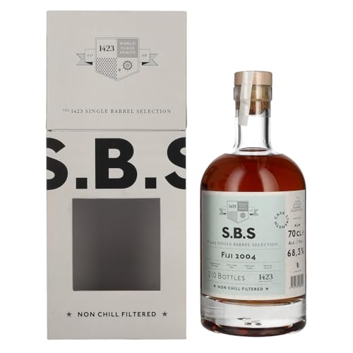 1423 S.B.S FIJI Rum Single Barrel Selection 2004 68,3% Vol. 0,7l in Geschenkbox von 1423 World Class Spirits