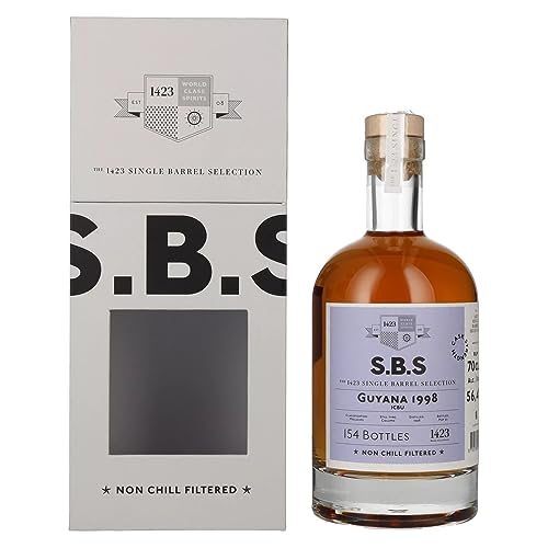 1423 S.B.S GUYANA Single Barrel Selection 1998 56,4% Vol. 0,7l in Geschenkbox von 1423 World Class Spirits