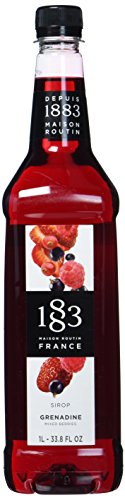 1883 Grenadine Sirup | Qualität aus Frankreich | 1 Liter | PET-Flasche | Vegan von 1883 Maison Routin