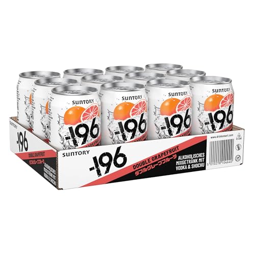 -196 Double Grapefruit, Alkoholisches Mixgetränk mit Vodka und Shochu, fertig gemixt in der Dose, 10 Prozent Vol, 0,33l von -196