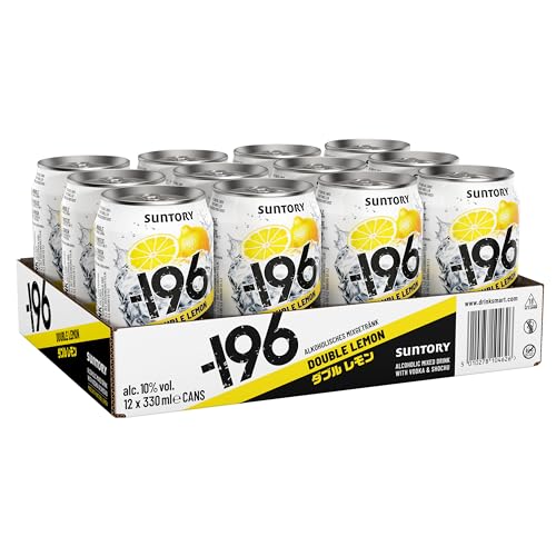 -196 Double Lemon | Alkoholisches Mixgetränk mit Vodka und Shochu | fertig gemixt in der Dose | 10 Prozent Vol | 12 x 0,33l Einweg von -196