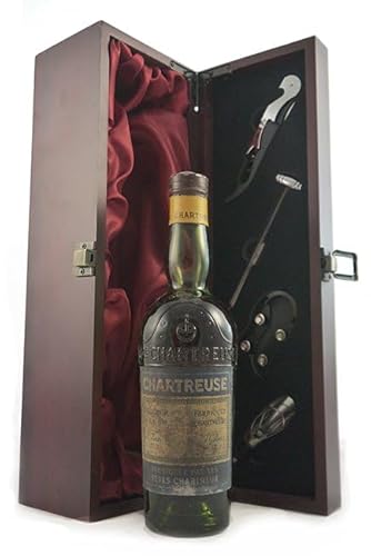 -1964 Bottling Grande Chartreuse Green L Garnier 75% Proof 1/2 bottle in einer mit Seide ausgestatetten Geschenkbox, 1 x 375ml von -1964 Grande Chartreuse