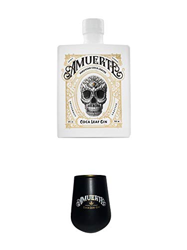 Amuerte Coca Leaf Gin 0,7 Liter WHITE Edition + Amuerte GIN GLAS von 1a Schiefer