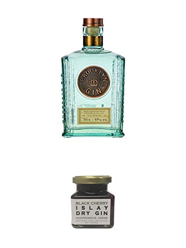 Brooklyn Gin USA 0,7 Liter + Islay Dry Gin Black Cherry Sauerkirsche Marmelade 150 Gramm von 1a Schiefer