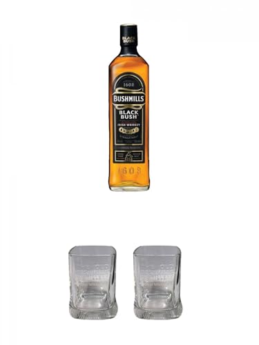 Bushmills Black Bush Irish Whiskey Country Antrim 0,7 Liter + Bushmills the old Distillery Glas 1 Stück + Bushmills the old Distillery Glas 1 Stück von 1a Schiefer