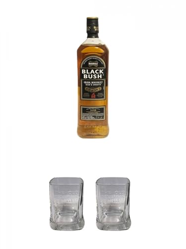 Bushmills Black Bush Irish Whiskey Country Antrim 1,0 Liter + Bushmills the old Distillery Glas 1 Stück + Bushmills the old Distillery Glas 1 Stück von 1a Schiefer