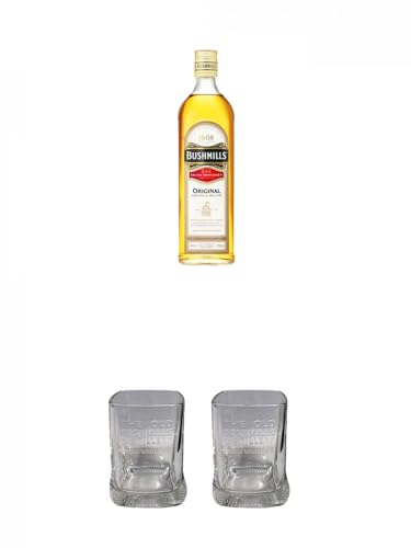 Bushmills Original White Label Irish Whiskey 0,7 Liter + Bushmills the old Distillery Glas 1 Stück + Bushmills the old Distillery Glas 1 Stück von 1a Schiefer