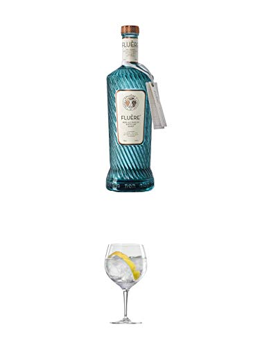 Fluere alkoholfreie Ginalternative 0,7 Liter + Ballon Cubata GIN Glas 1 Stück von 1a Schiefer