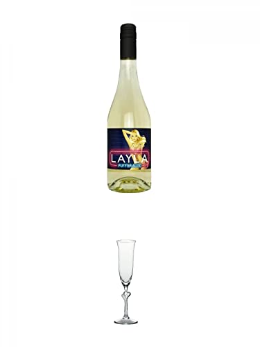 LAYLA Puffbrause Secco trocken 10% 0,75 Liter + Stölzle L'Amour Sektkelch satiniertes Herz - 3885207 von 1a Schiefer