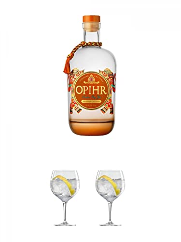 Opihr EUROPEAN EDITION GIN England 0,7 Liter + Ballon Bistro Cubata GIN Glas 1 Stück + Ballon Bistro Cubata GIN Glas 1 Stück von 1a Schiefer