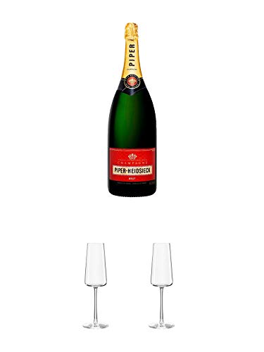 Piper-Heidsieck Brut Magnum 3,0 Liter + Stölzle Power Champagnerkelch 1 Stück - 1590029 + Stölzle Power Champagnerkelch 1 Stück - 1590029 von 1a Schiefer