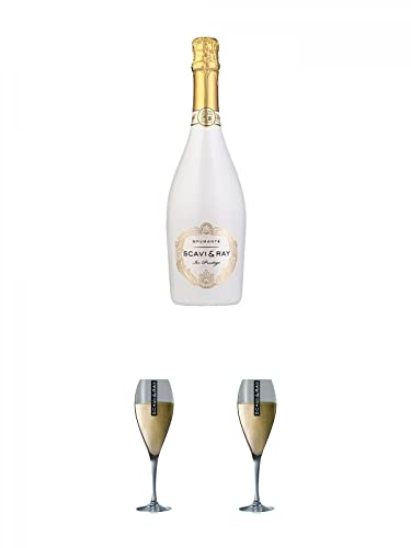 Scavi & Ray Ice Prestige 1,50 Liter + Scavi & Ray Prosecco (durchsichtig) Glas 1 Stück + Scavi & Ray Prosecco (durchsichtig) Glas 1 Stück von 1a Schiefer