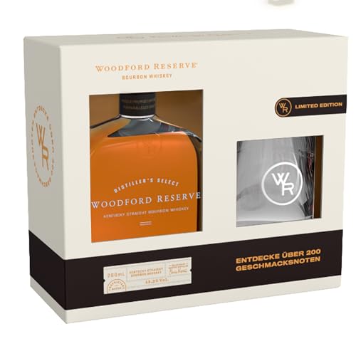 Woodford Reserve Bourbon Whiskey - Ein hochwertiges Geschenk - Perfekt ausgewogen mit würzigen und süßen Noten von Früchten und Vanille - 0.2L/43.2% Vol. von Woodford Reserve