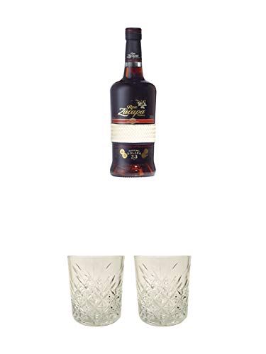 Zacapa Rum Solera Sistema 23 Centenario 1,0 Liter + Rum Glas 1 Stück + Rum Glas 1 Stück von 1a Schiefer