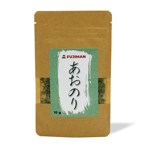 FUJIMAN Aonori | 100% grüner Seetang, feine Algenflocken | intensiver Geschmack - Topping für Okonomiyaki, Tempura & Yakisoba | vegan, ohne Geschmacksverstärker (1 x 10 g) von 1mal1japan