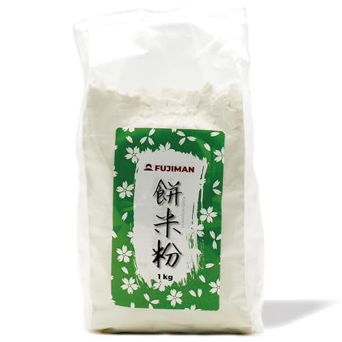FUJIMAN Klebreismehl (glutinous) | ideal für japanische Mochi, Dango und glutenfreies Backen | vegan, glutenfrei (1 x 1 kg) von 1mal1japan