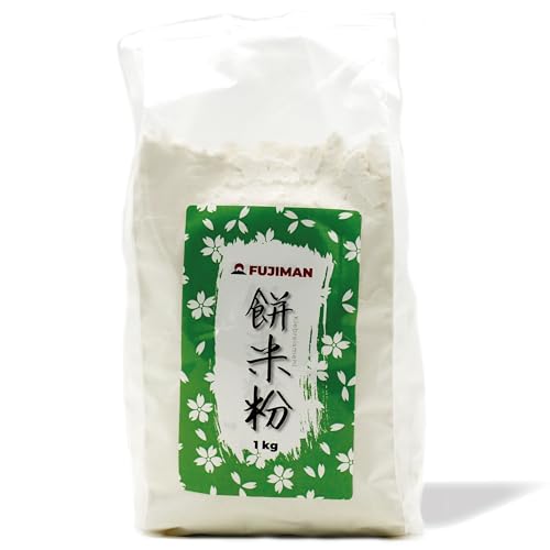 FUJIMAN Klebreismehl (glutinous) | ideal für japanische Mochi, Dango und glutenfreies Backen | vegan, glutenfrei (1 x 1 kg) (1 kg) von 1mal1japan