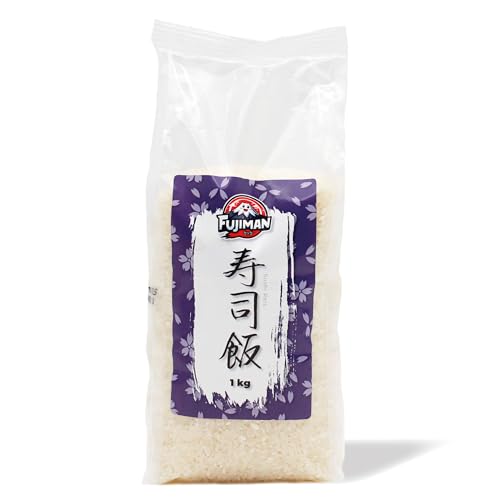 FUJIMAN Sushi Reis | ideal für japanische Sushi, Donburi & Rice Bowls. | 100% kurzer Rundkornreis | vegan, glutenfrei (1 x 1 kg) von 1mal1japan