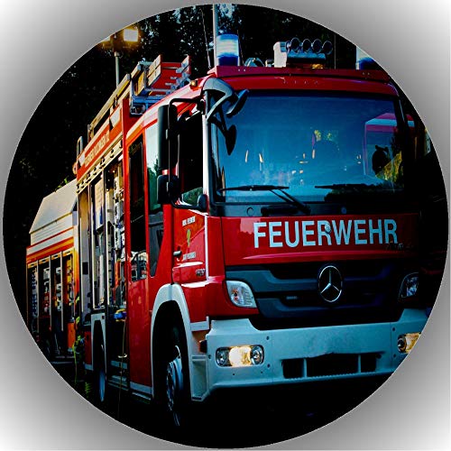 Fondant Tortenaufleger Tortenbild Geburtstag Feuerwehr L4 von 24