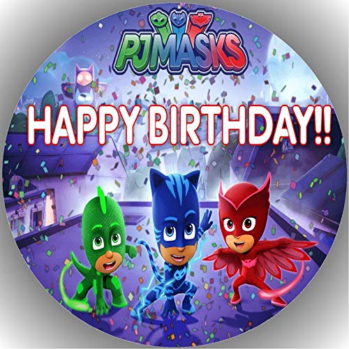 Fondant Tortenaufleger Tortenbild Geburtstag PJ Mask L26 von Zeelec