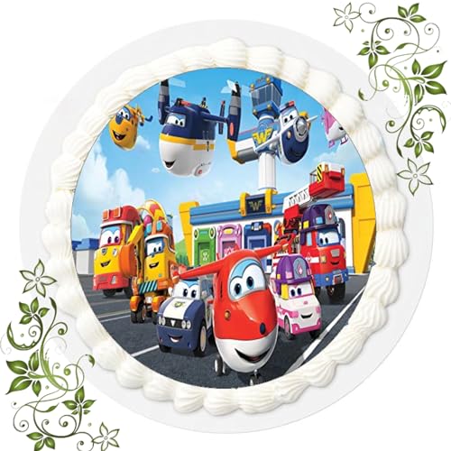 Fondant Tortenaufleger Tortenbild Geburtstag Super Wings L5 von dakomyo