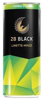 28 Black Limette Minze Energy Drink 12 x 0,25 ltr. inkl. 3€ DPG EINWEG Pfand von 28 Black